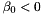 $\beta_0 < 0$