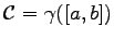 $ {\cal C}=\gamma([a,b])$