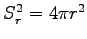 $ S^2_r=4\pi r^2$